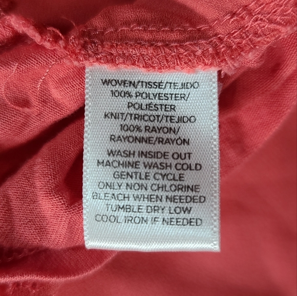 LOFT Women's Coral Short Sleeve Crew Neck Knit Top Size Medium - Picture 8 of 9